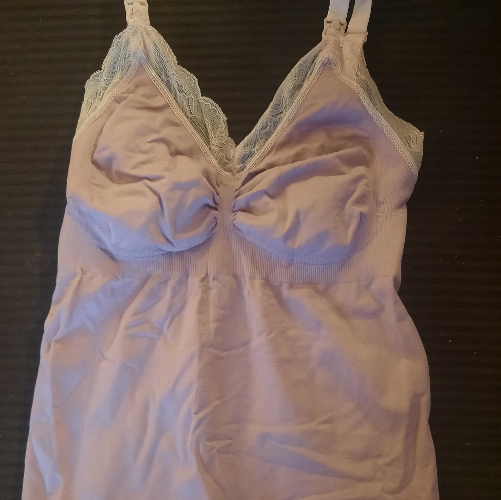 Women's no brand purple grey, nursing tank fits like a small